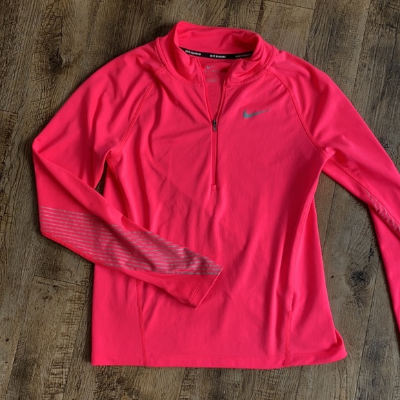 NIKE - Half-Zip Long Sleeve Tee Pink - Babyshop.com